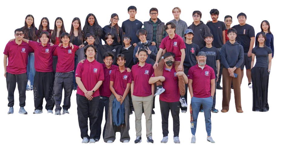 A group photograph of Absolute Value 867 team members.